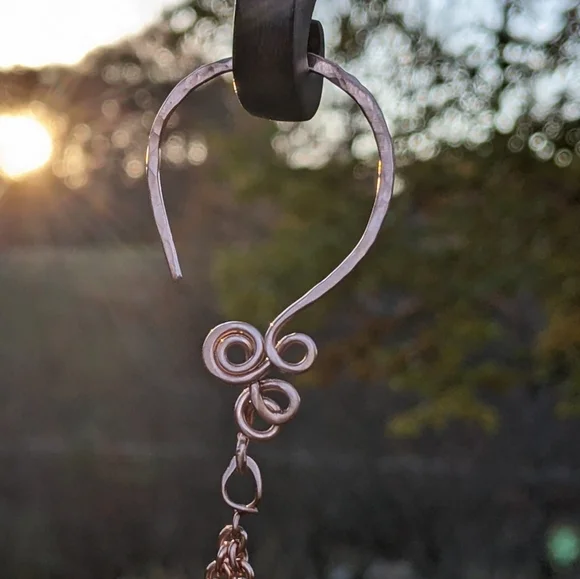Artisan Heart Suncatcher Ornament Copper Handmade Sparkling Holiday Home Decor - Picture 13 of 17